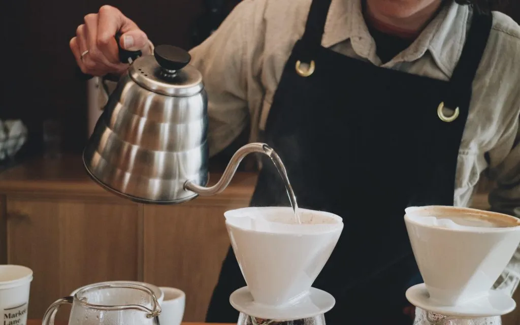 Our signature coffee blend being poured